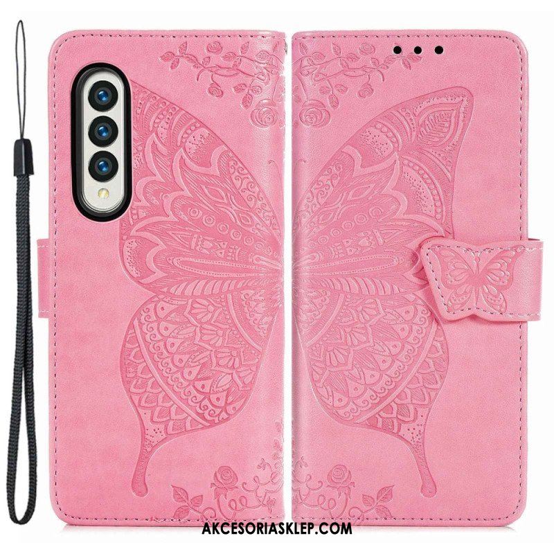 Etui Folio do Samsung Galaxy Z Fold 4 Gigantyczny Motyl