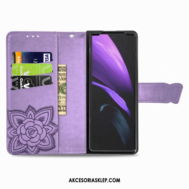 Etui Folio do Samsung Galaxy Z Fold 4 Gigantyczny Motyl