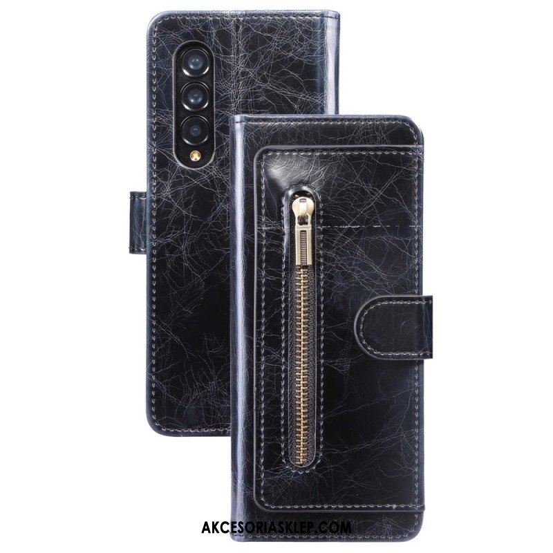 Etui Folio do Samsung Galaxy Z Fold 4 Wielofunkcyjne Kieszenie Ze Sztucznej Skóry