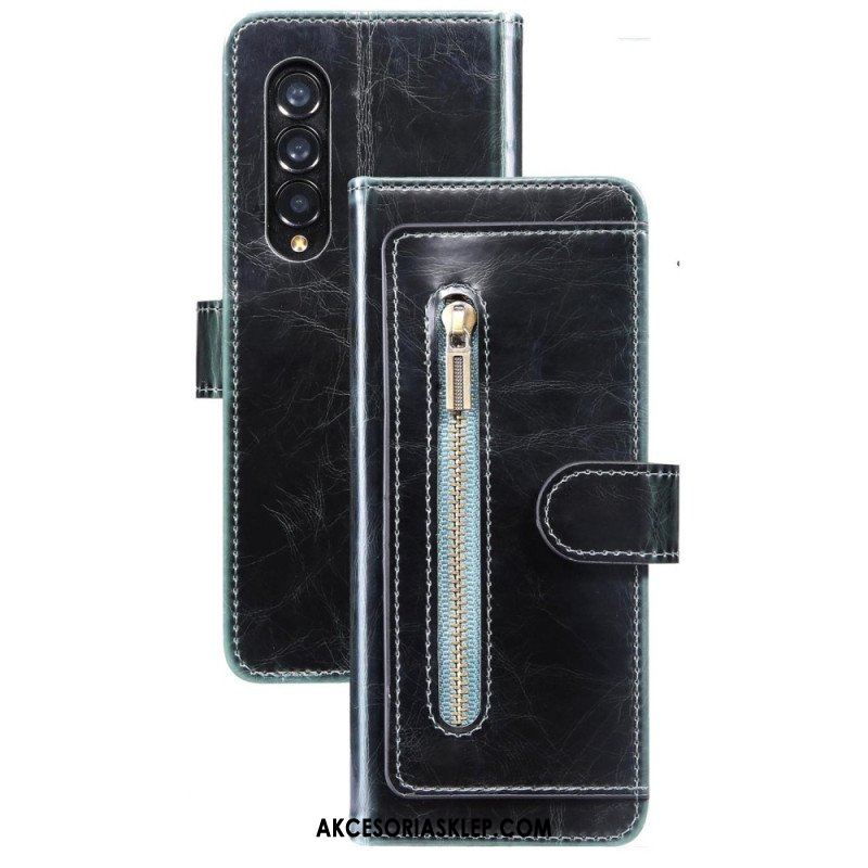 Etui Folio do Samsung Galaxy Z Fold 4 Wielofunkcyjne Kieszenie Ze Sztucznej Skóry