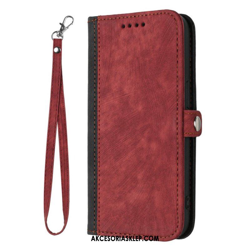 Etui Folio do Sony Xperia 1 IV Dwukolorowy Z Paskiem