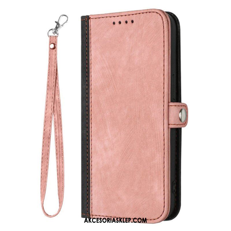 Etui Folio do Sony Xperia 1 IV Dwukolorowy Z Paskiem