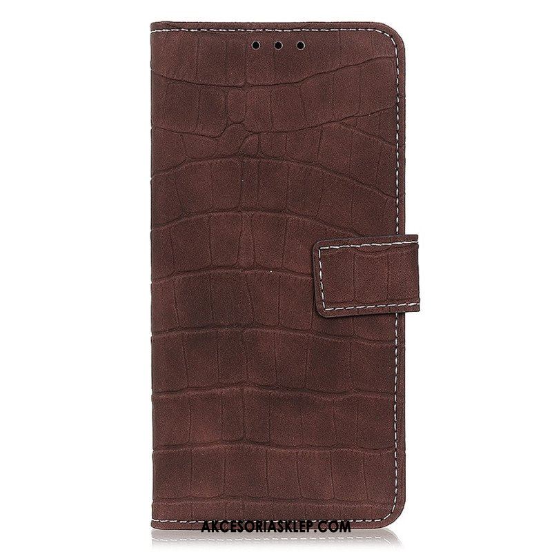 Etui Folio do Sony Xperia 10 IV Styl Skóry Krokodyla