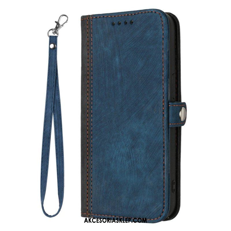 Etui Folio do Sony Xperia 5 IV Dwukolorowy Z Paskiem