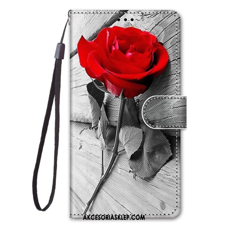 Etui Folio do Sony Xperia 5 IV Kwiatowy Z Paskiem