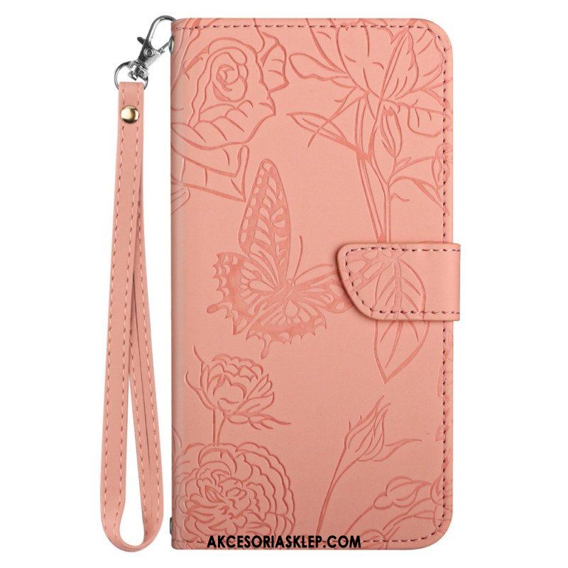 Etui Folio do Sony Xperia 5 IV Motyle Z Smyczą