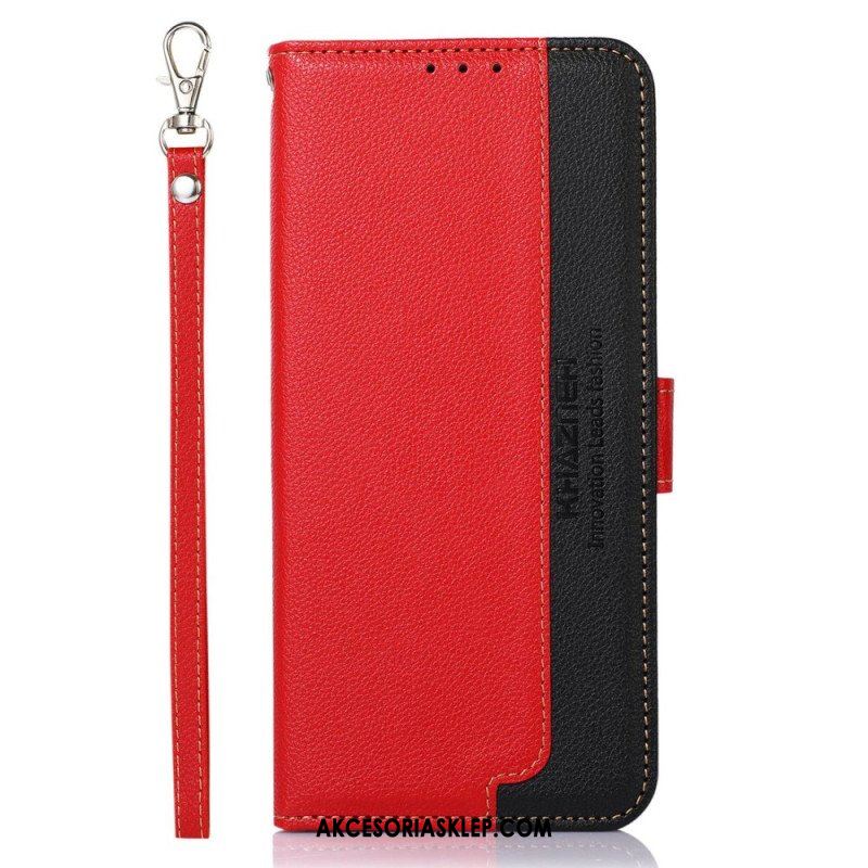 Etui Folio do Sony Xperia 5 IV Rfid Khazneh W Stylu Liczi