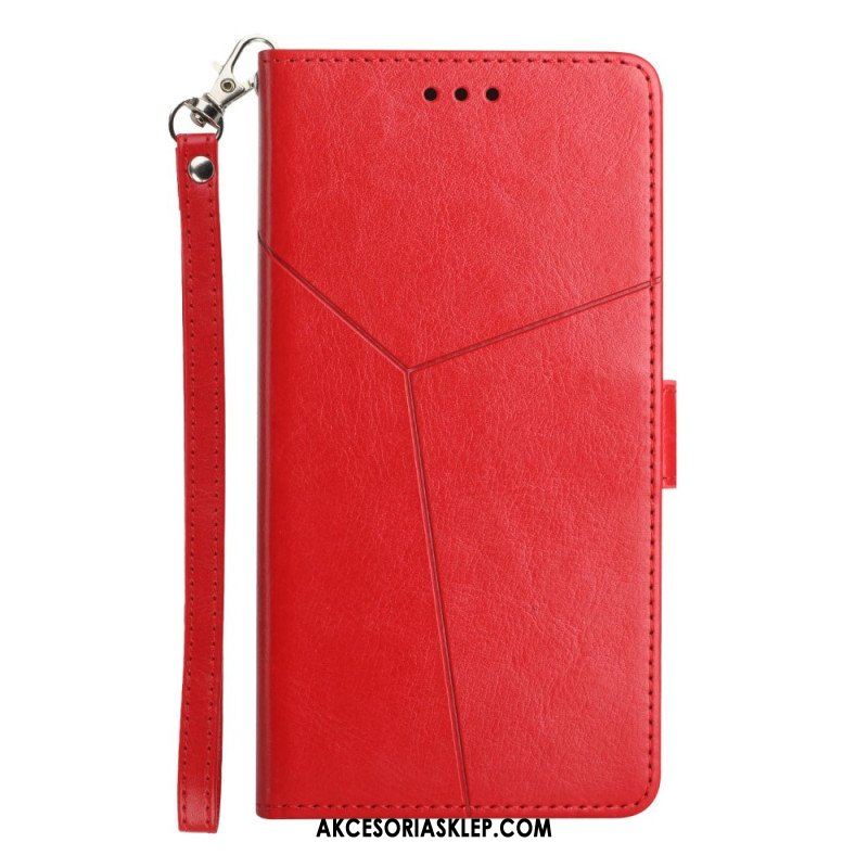 Etui Folio do Sony Xperia 5 IV z Łańcuch Wzór W Paski Y