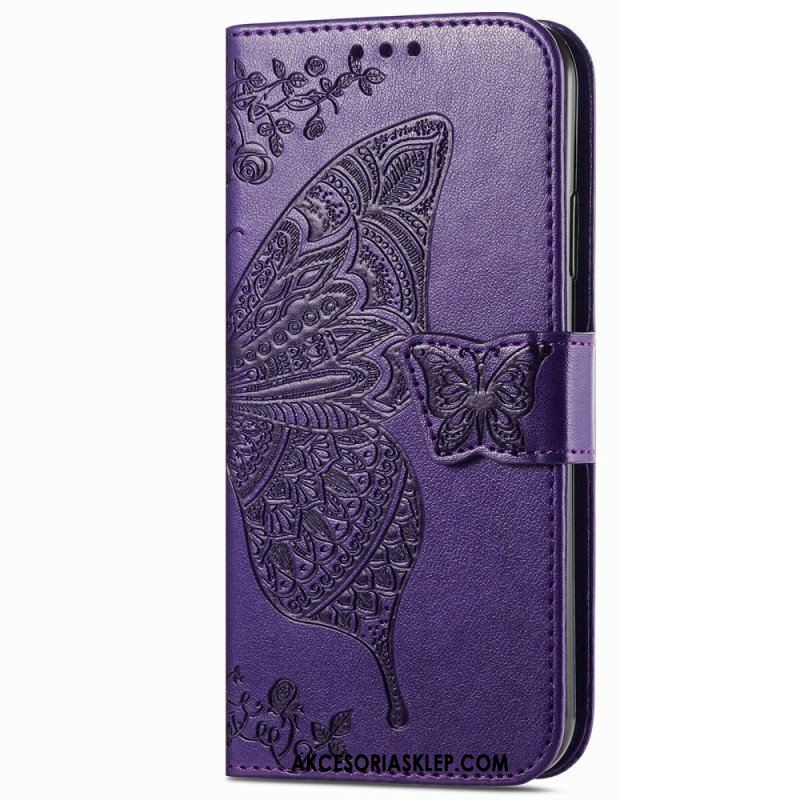 Etui Folio do Vivo Y16 Barokowy Motyl