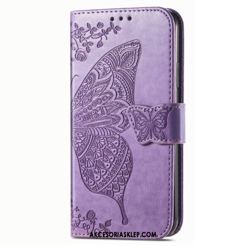 Etui Folio do Vivo Y16 Barokowy Motyl