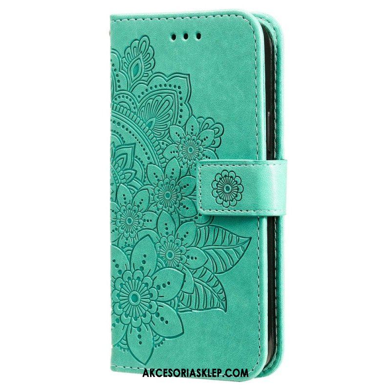 Etui Folio do Vivo Y22s z Łańcuch Paskowata Mandala