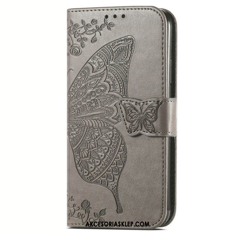 Etui Folio do Vivo Y35 Barokowy Motyl