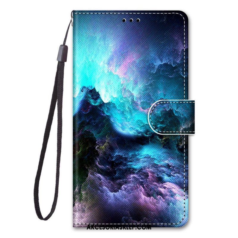 Etui Folio do Xiaomi 12 / 12X z Łańcuch Pasiaste Niebo