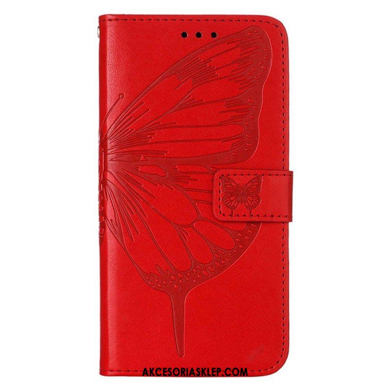 Etui Folio do Xiaomi 12 Lite Projekt Motyla Ze Smyczą