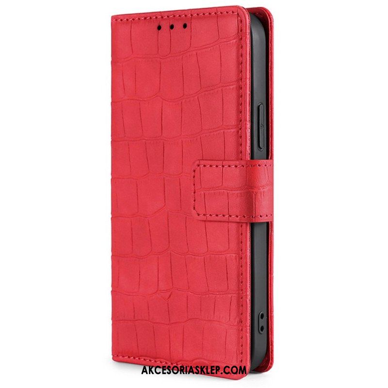 Etui Folio do Xiaomi 12T / 12T Pro Krokodyl Dotykający Skóry