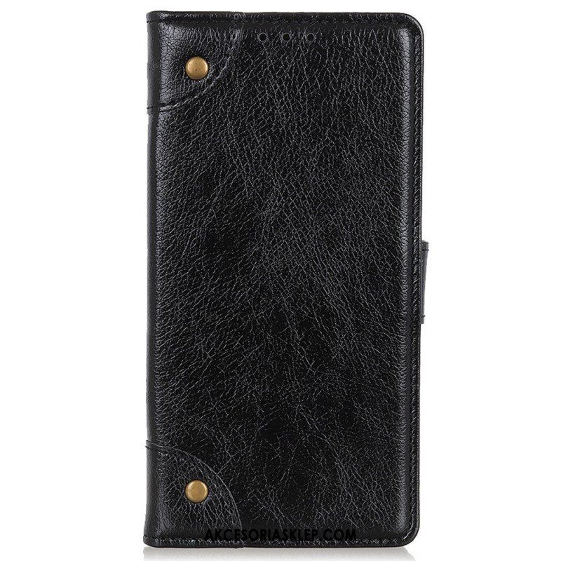 Etui Folio do Xiaomi 12T / 12T Pro Nity W Stylu Vintage Ze Skóry Nappa