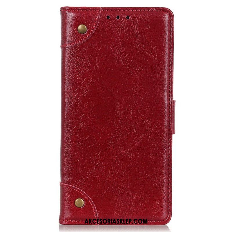 Etui Folio do Xiaomi 12T / 12T Pro Nity W Stylu Vintage Ze Skóry Nappa