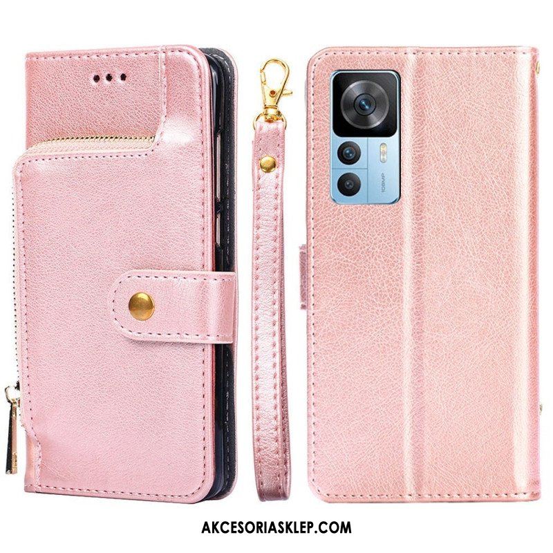 Etui Folio do Xiaomi 12T / 12T Pro Przednia Portmonetka I Smycz