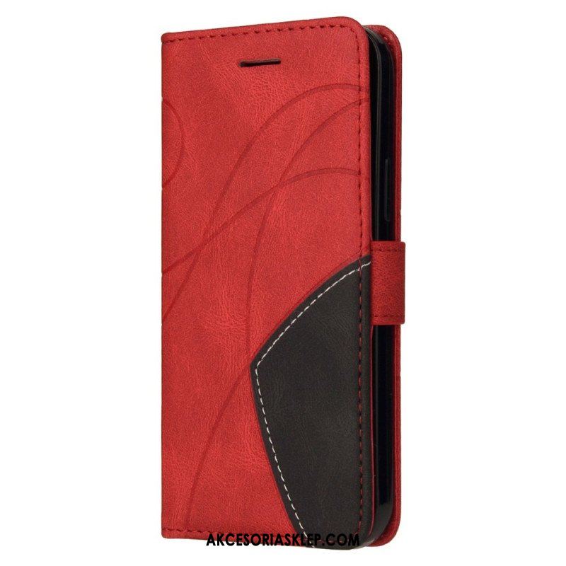 Etui Folio do Xiaomi 12T / 12T Pro z Łańcuch Dwukolorowy Pasek