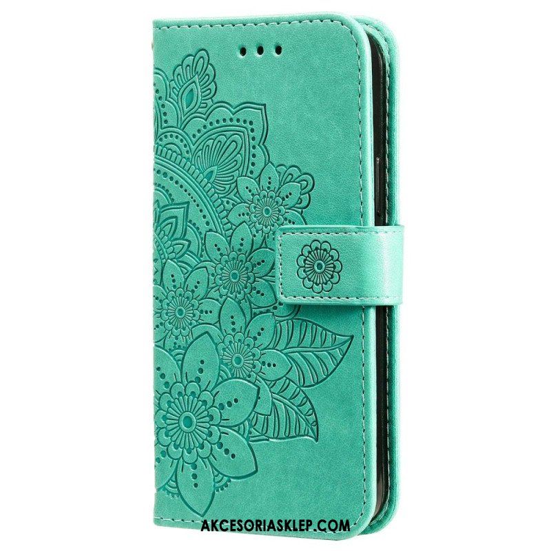 Etui Folio do Xiaomi 12T / 12T Pro z Łańcuch Paskowata Mandala