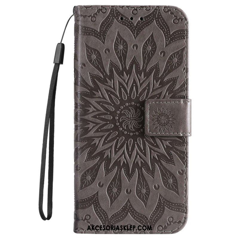 Etui Folio do Xiaomi 12T / 12T Pro z Łańcuch Paskowata Mandala