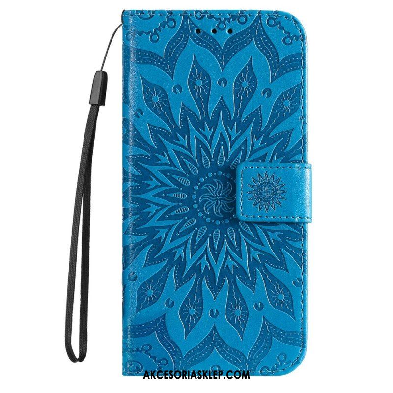 Etui Folio do Xiaomi 12T / 12T Pro z Łańcuch Paskowata Mandala