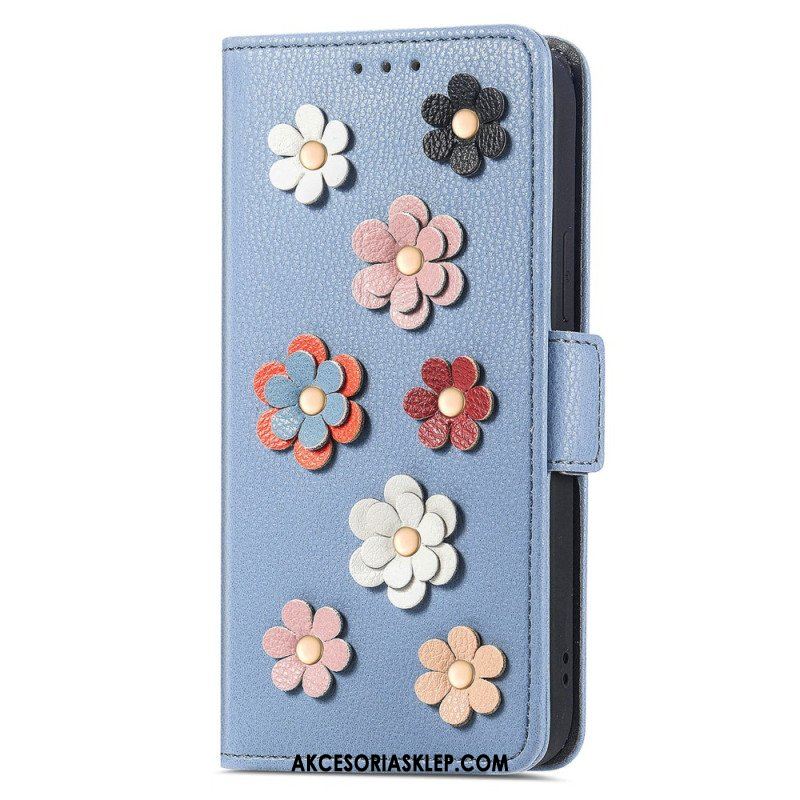 Etui Folio do Xiaomi 13 Dekoracyjne Kwiaty