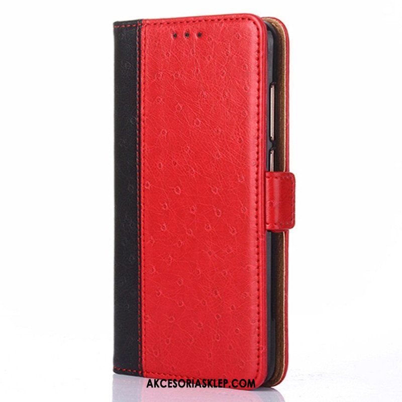 Etui Folio do Xiaomi 13 Tekstura Skóry Strusia
