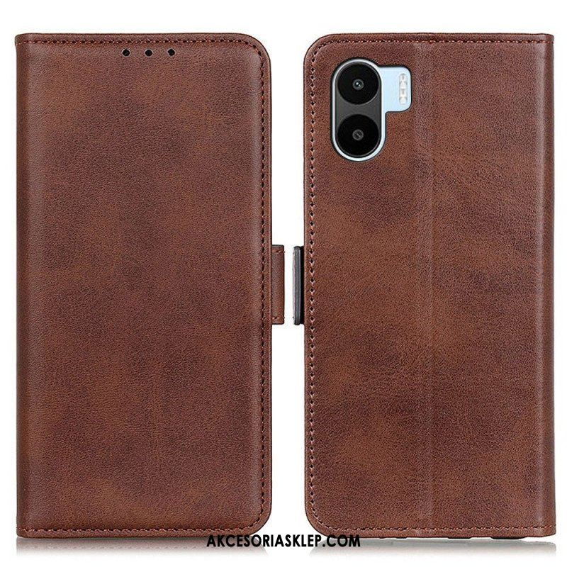Etui Folio do Xiaomi Redmi A1 Skórzany Futerał Klasyczna Podwójna Klapa