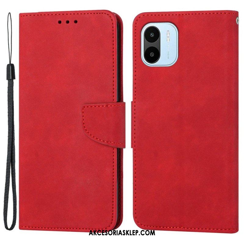 Etui Folio do Xiaomi Redmi A1 Smycz W Jednolitym Kolorze