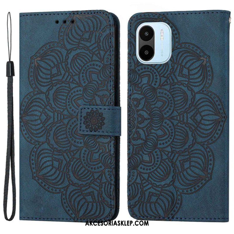 Etui Folio do Xiaomi Redmi A1 z Łańcuch Paskowata Mandala