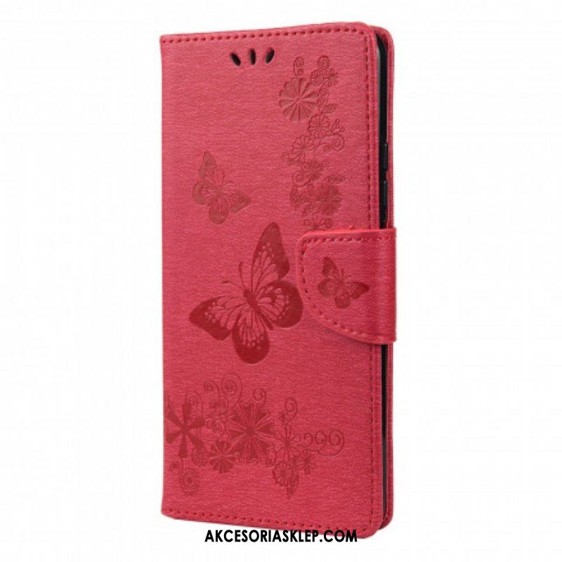 Etui Folio do Xiaomi Redmi Note 10 / 10S Tylko Motyle Ze Smyczą