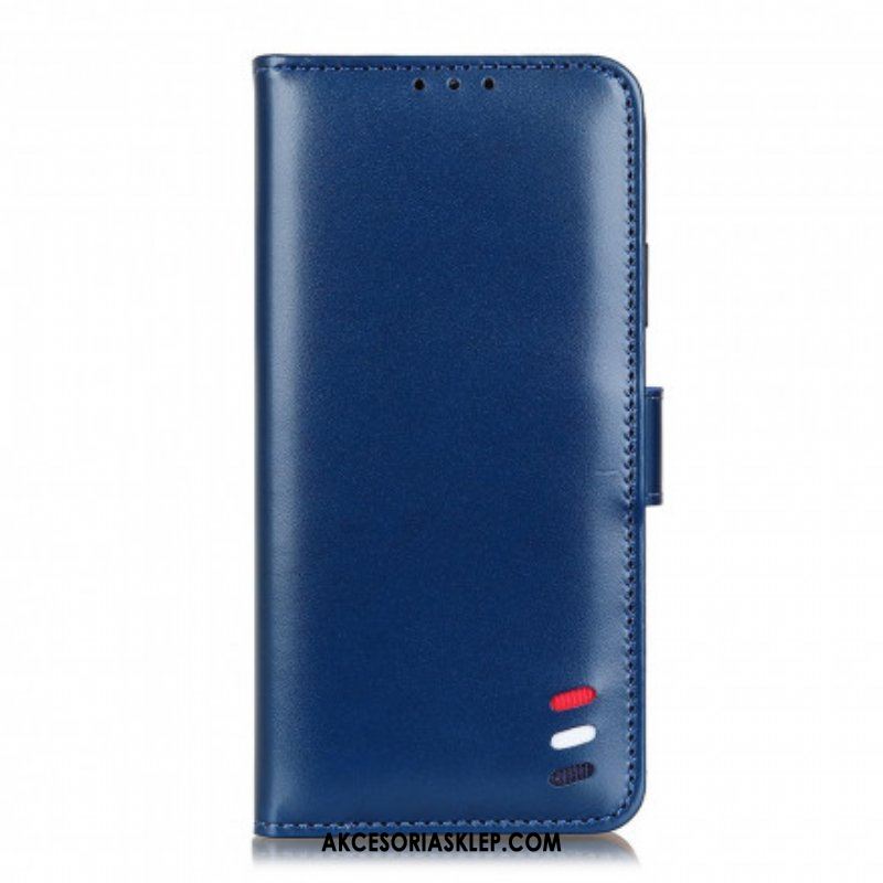 Etui Folio do Xiaomi Redmi Note 10 5G Trójkolorowy Efekt Skóry