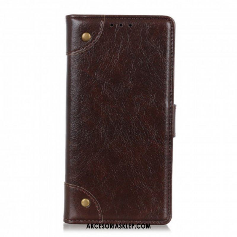 Etui Folio do Xiaomi Redmi Note 10 Pro Nity W Stylu Vintage Ze Skóry Nappa