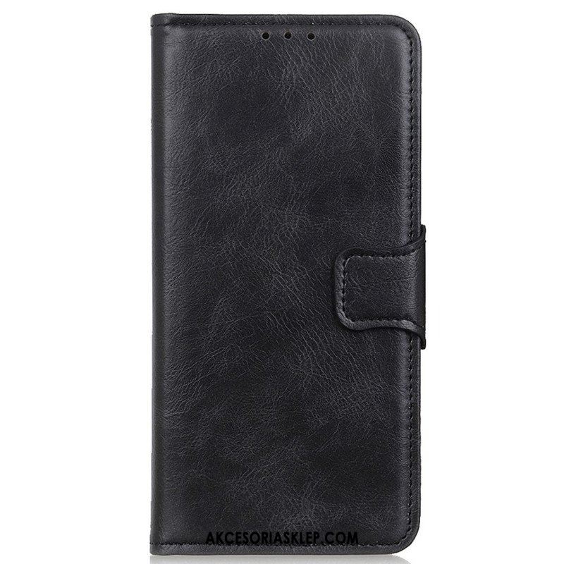 Etui Folio do Xiaomi Redmi Note 11 / 11S Dwustronne Zapięcie Z Efektem Skóry