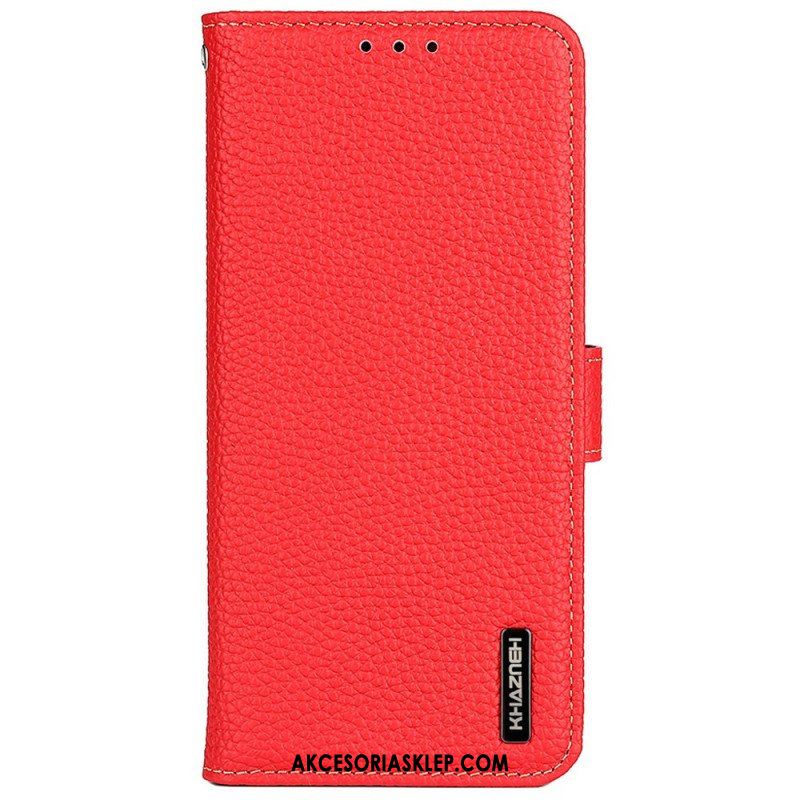 Etui Folio do Xiaomi Redmi Note 11 / 11S Khazneh Skóra Liczi