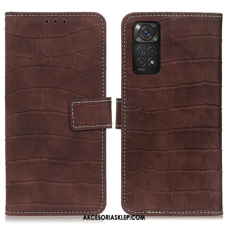 Etui Folio do Xiaomi Redmi Note 11 / 11S Moc Krokodyla