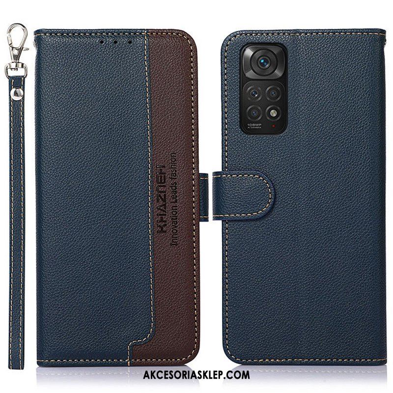 Etui Folio do Xiaomi Redmi Note 11 / 11S Rfid Khazneh W Stylu Liczi