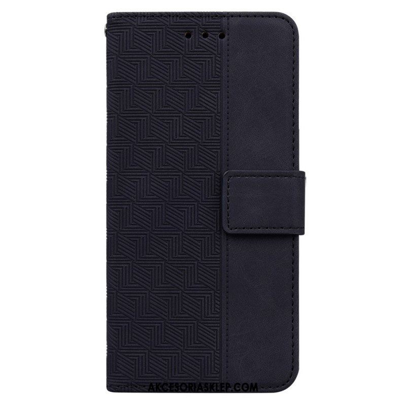 Etui Folio do Xiaomi Redmi Note 11 / 11S z Łańcuch Pasiasty Wzór