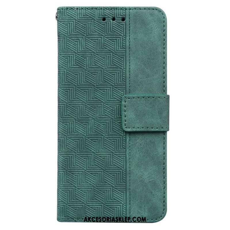 Etui Folio do Xiaomi Redmi Note 11 / 11S z Łańcuch Pasiasty Wzór