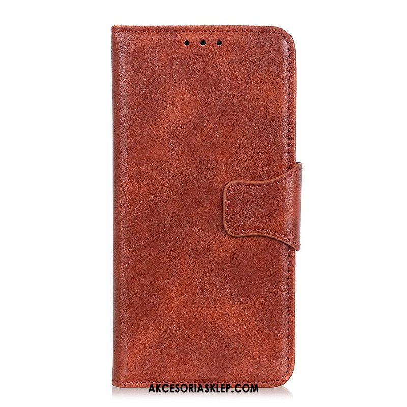 Etui Folio do Xiaomi Redmi Note 11 Pro / 11 Pro 5G Dwustronne Zapięcie Ze Skóry Dwoinowej