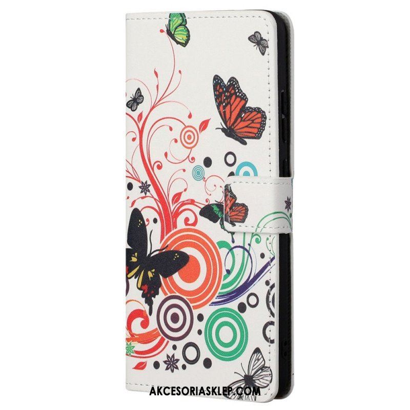 Etui Folio do Xiaomi Redmi Note 11 Pro / 11 Pro 5G Motyle I Kwiaty