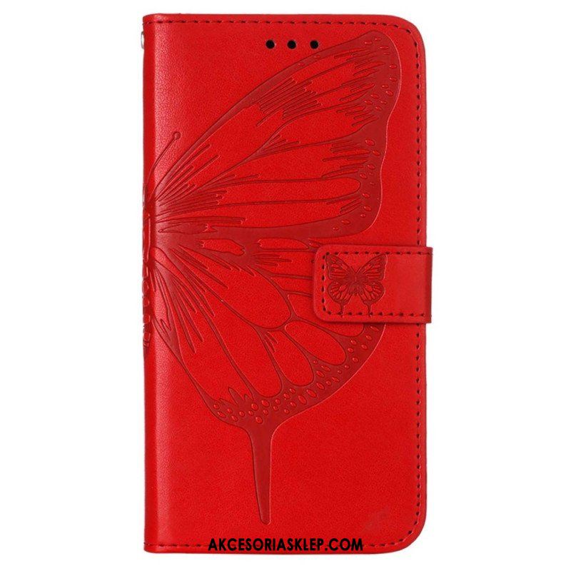 Etui Folio do Xiaomi Redmi Note 11 Pro Plus 5G Projekt Motyla Ze Smyczą