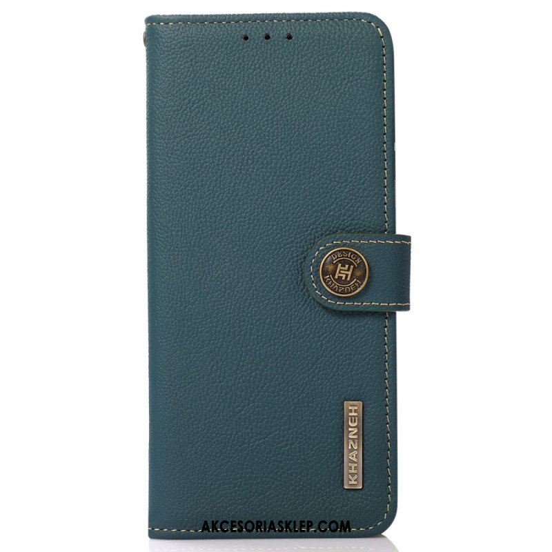 Etui Folio do Xiaomi Redmi Note 12 4G Prawdziwa Skóra Khazneh Rfid