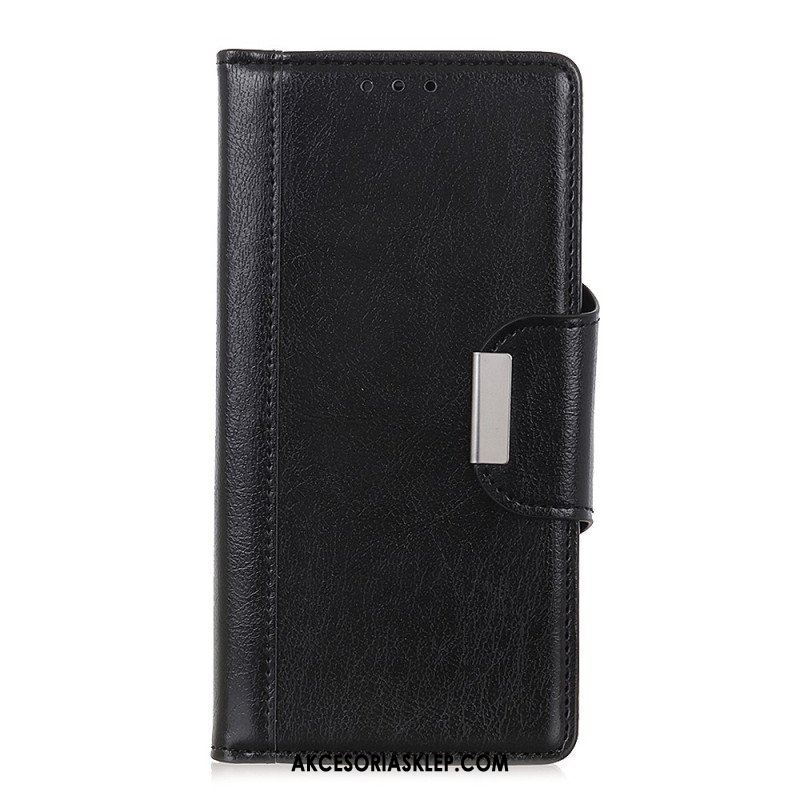 Etui Folio do Xiaomi Redmi Note 12 4G Zapięcie Srebrne