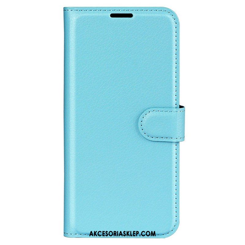 Etui Folio do Xiaomi Redmi Note 12 5G Klasyczny Efekt Skóry Liczi