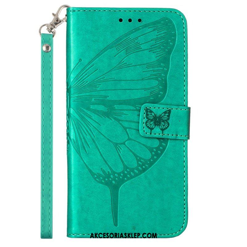 Etui Folio do Xiaomi Redmi Note 12 5G Kwiatowy Motyl