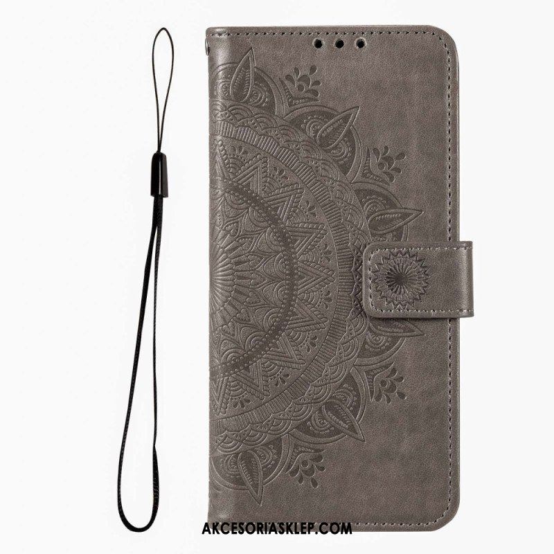 Etui Folio do Xiaomi Redmi Note 12 Pro Mandala Sun Ze Smyczą