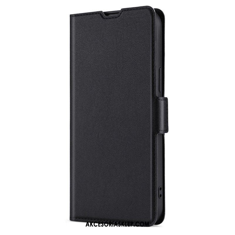 Etui Folio do Xiaomi Redmi Note 12 Pro Plus Bardzo Cienka Sztuczna Skóra