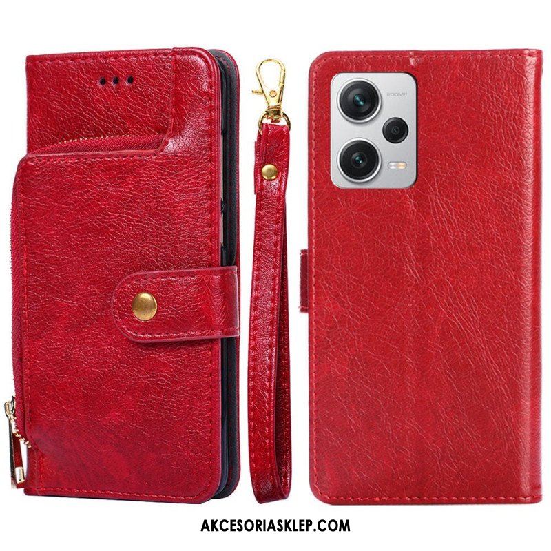 Etui Folio do Xiaomi Redmi Note 12 Pro Plus Zapinana Na Zamek Portmonetka